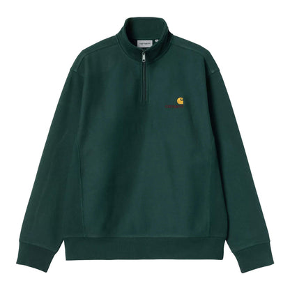 Carhartt WIP Half Zip American Script Crewneck Dark Fir