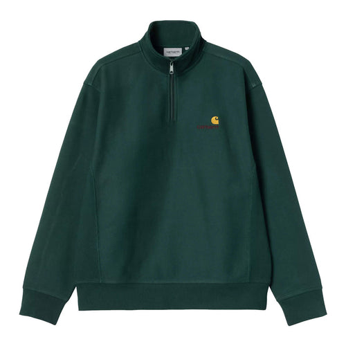 Carhartt WIP Half Zip American Script Crewneck Dark Fir