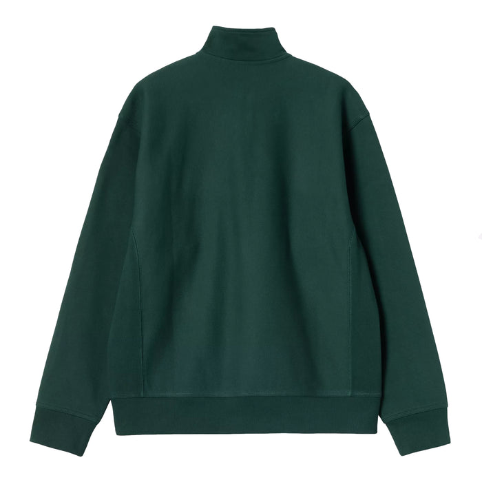 Carhartt WIP Half Zip American Script Crewneck Dark Fir