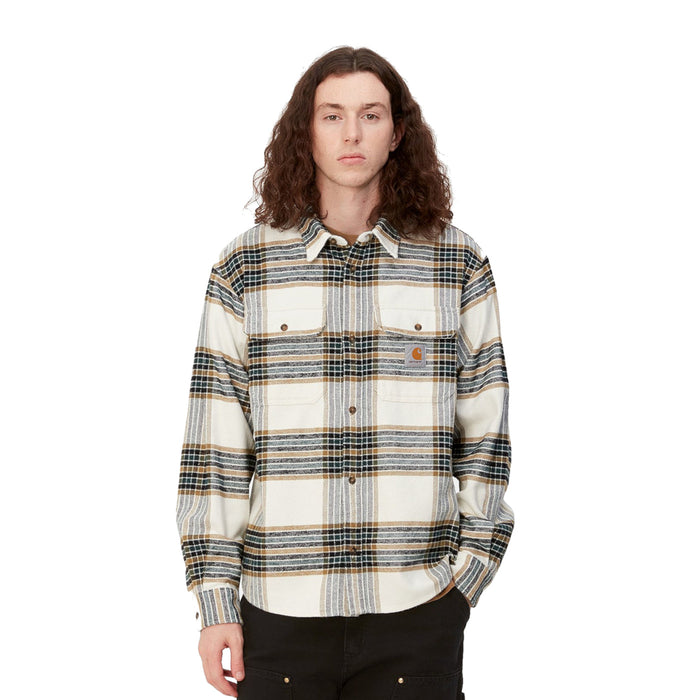 Carhartt WIP Hawkins Shirt Hawkins Check, Wax/Larch