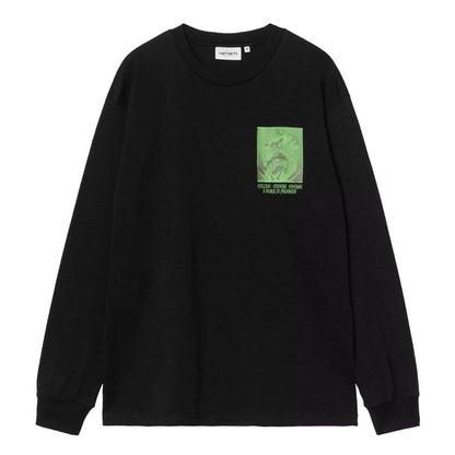 Carhartt WIP L/S Emerge T-Shirt Black Stone Washed