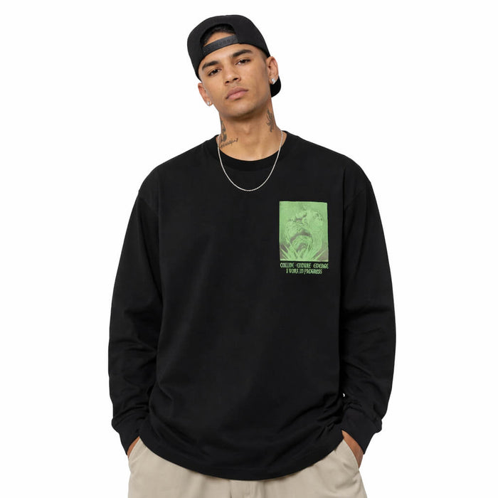 Carhartt WIP L/S Emerge T-Shirt Black Stone Washed