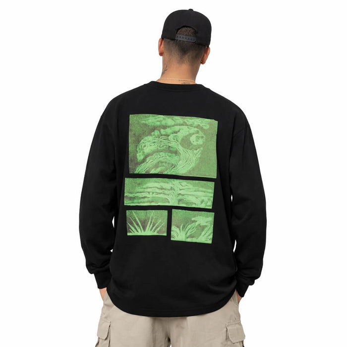 Carhartt WIP L/S Emerge T-Shirt Black Stone Washed