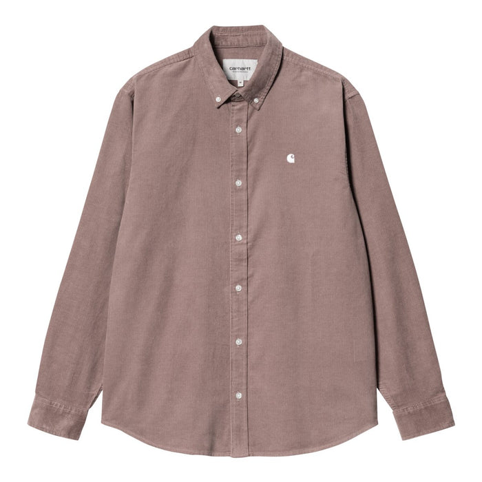 Carhartt WIP Madison Cord Fine Hemd Shirt Lupinus/White