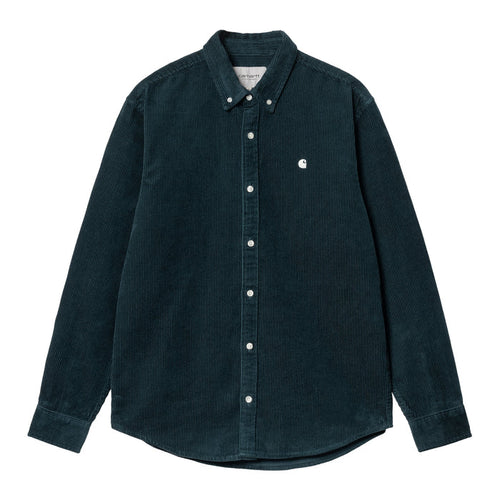 Carhartt WIP Madison Cord L/S Hemd Duck Blue Wax