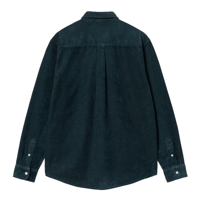 Carhartt WIP Madison Cord L/S Hemd Duck Blue Wax