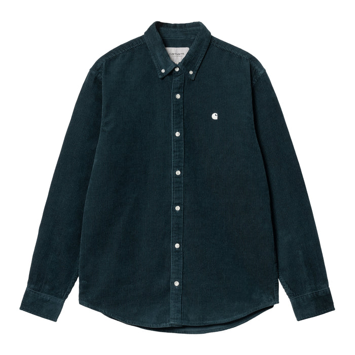 Carhartt WIP Madison Cord L/S Hemd Duck Blue Wax