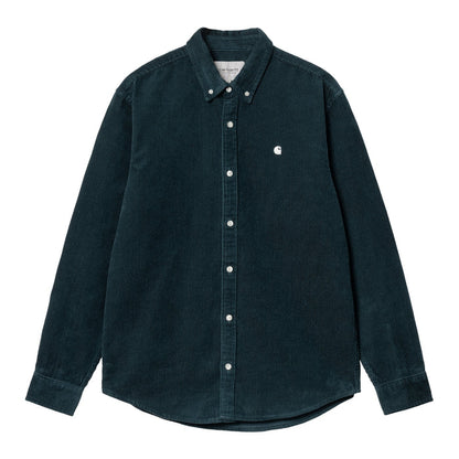 Carhartt WIP Madison Cord L/S Hemd Duck Blue Wax