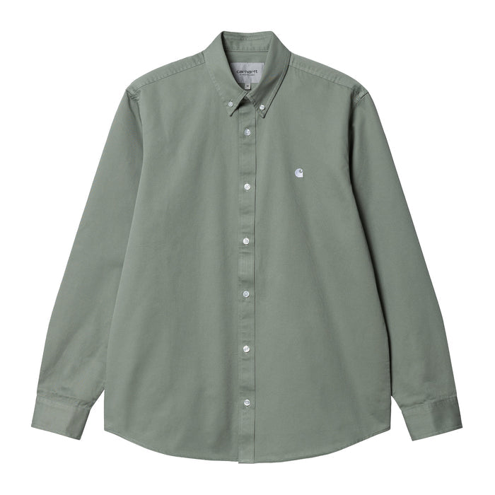 Carhartt WIP Madison Shirt Hemd Yucca/White