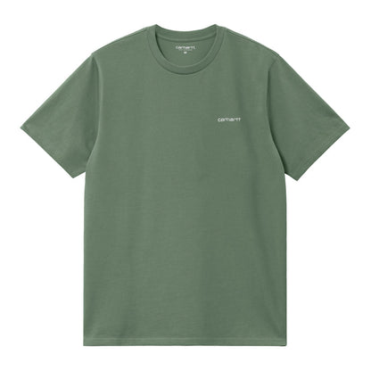 Carhartt WIP Script Embroidery T-Shirt Park / White