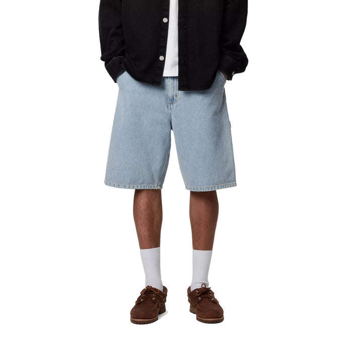 Carhartt WIP Single Knee Short Blue Heavy Stone Bleached