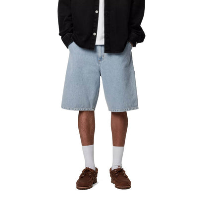 Carhartt WIP Single Knee Short Blue Heavy Stone Bleached