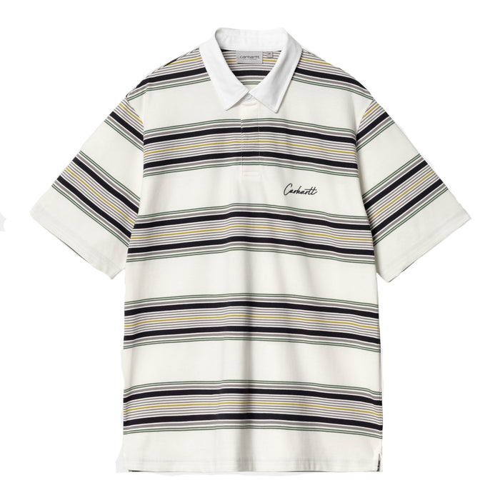 Carhartt WIP S/S Gaines Rugby Shirt Gaines Stripe Wax