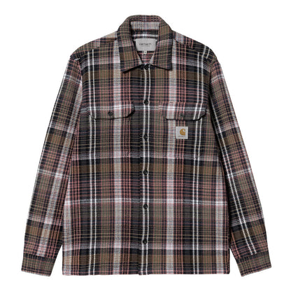 Carhartt WIP Valmon L/S Hemd Valmon Check Hamilton Brown