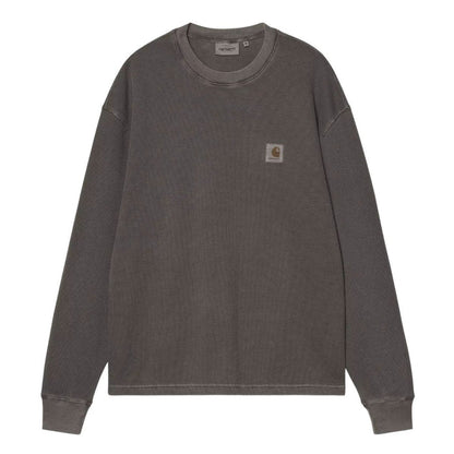 Carhartt WIP Waffle Vista Longsleeve Black Garment Dyed