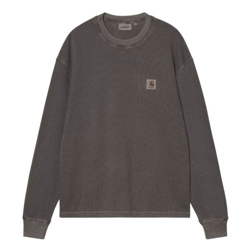 Carhartt WIP Waffle Vista Longsleeve Black Garment Dyed