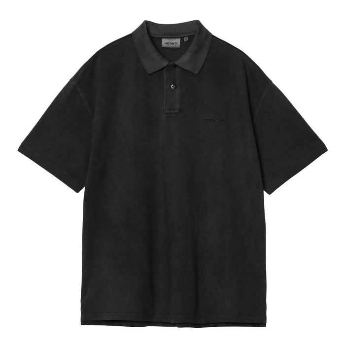 Carhartt WIP Wayne Polo Shirt Black Garment Dyed