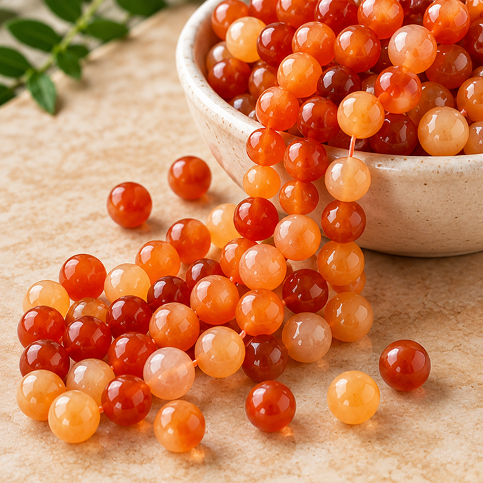 Carnelian Beads, Natural Round Crystal Beads 4mm to 12mm