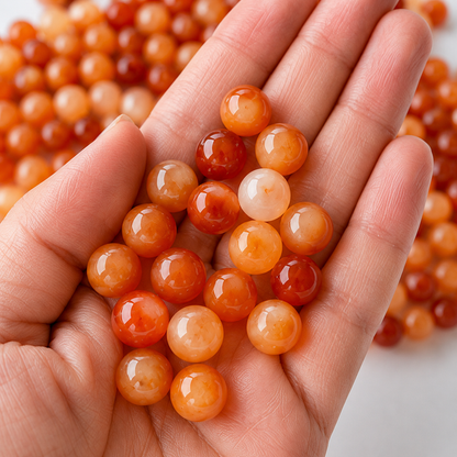 Carnelian Beads, Natural Round Crystal Beads 4mm to 12mm