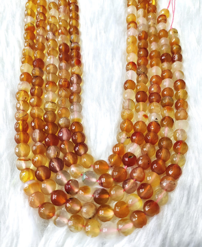 Carnelian Faceted Beads, Crystal Beads for Jewelry.
