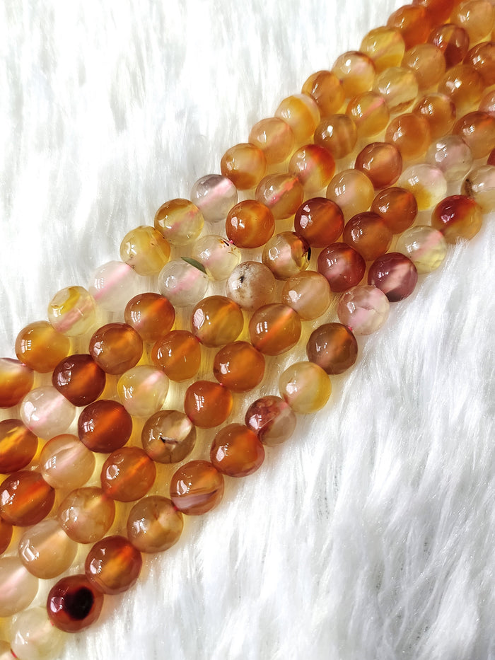 Carnelian Faceted Beads, Crystal Beads for Jewelry.