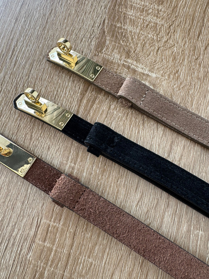 Ceinture cuir/daim DS.Sélection