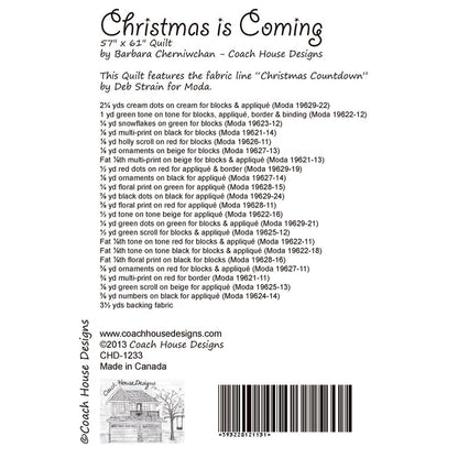 Christmas is Coming Downloadable PDF Quilt Pattern