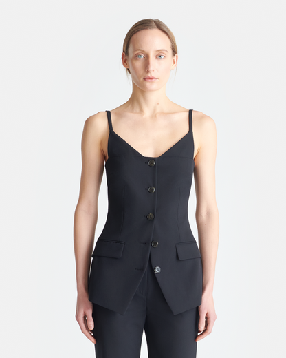 Cinda - Open-back top - Black