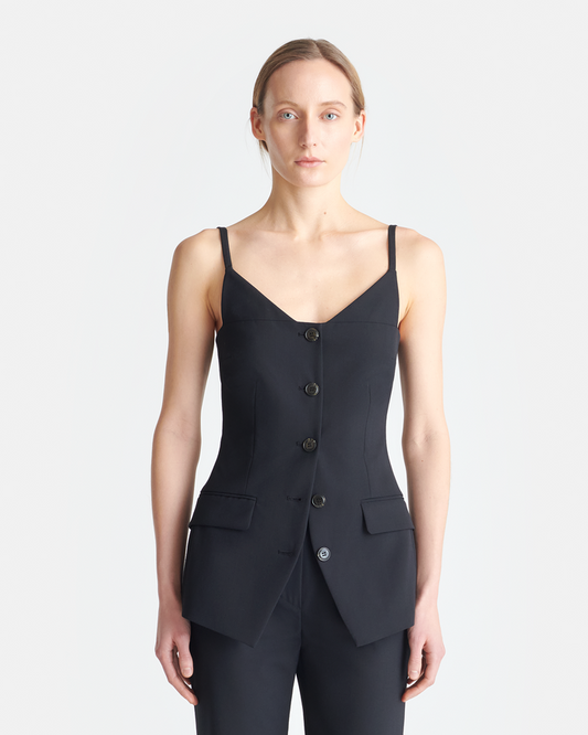 Cinda - Open-back top - Black
