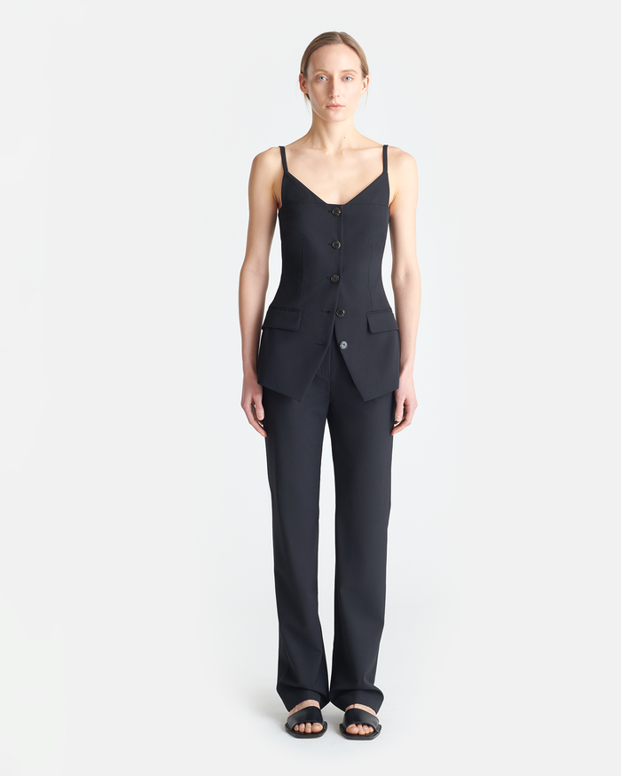 Cinda - Open-back top - Black