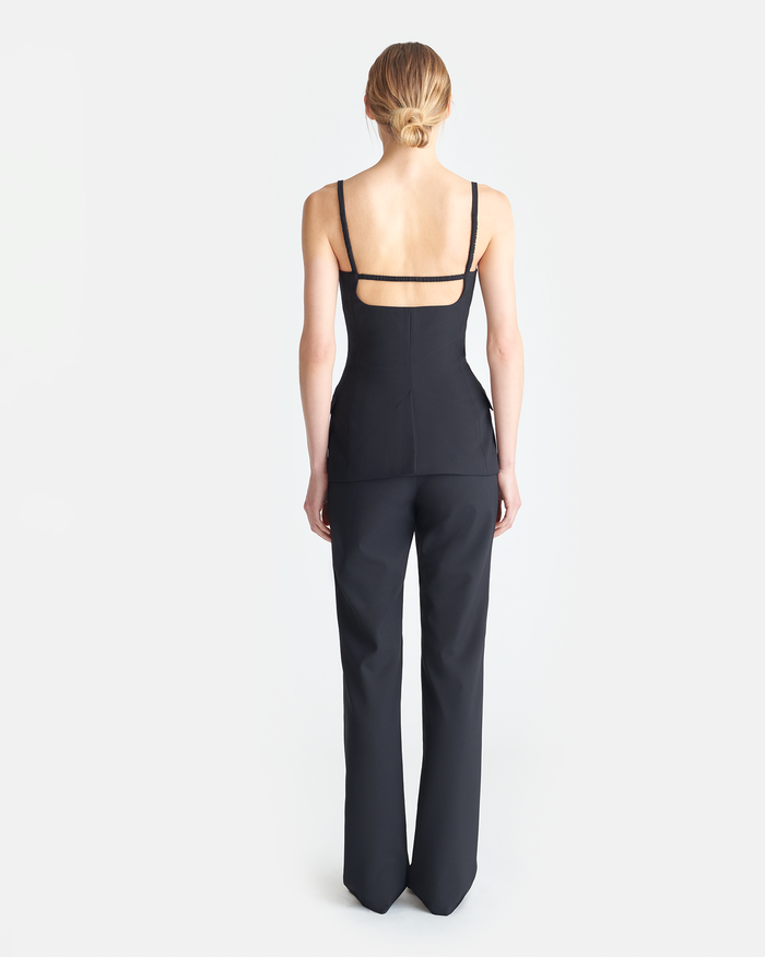 Cinda - Open-back top - Black
