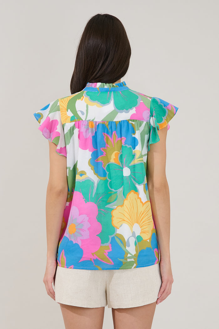 Cindi Ruffle Top Floral
