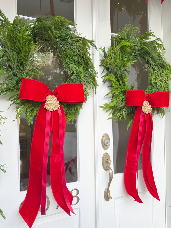 Classic Red Velvet Christmas Bow