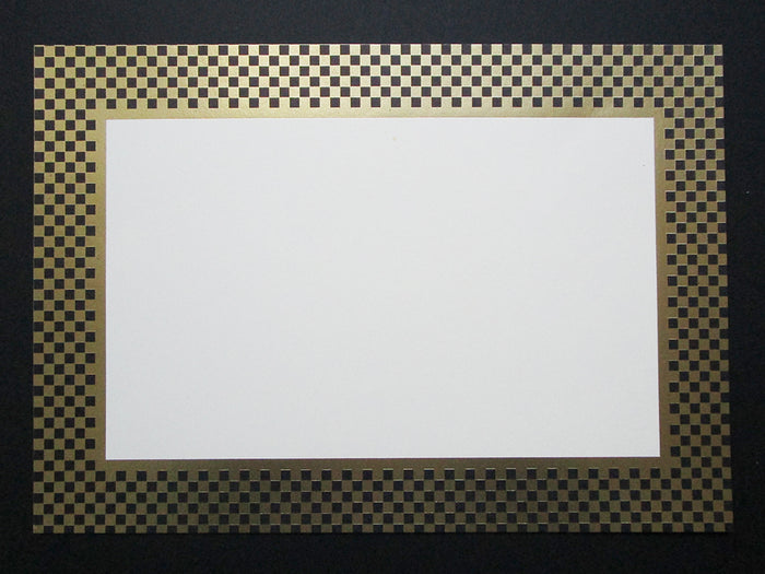 Black and gold checkered border invite - Designs by Ginny