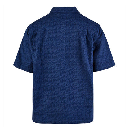 Cleptomanicx Facemelter Shirt Kurzarm Hemd Estate Blue