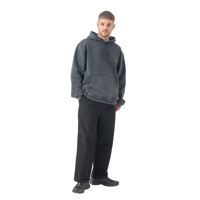 Cleptomanicx Ligull Washed Boxy Hoodie Blue Graphite