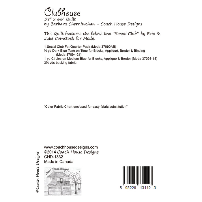 Clubhouse Quilt Pattern