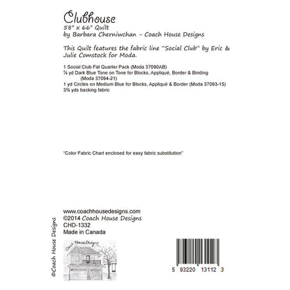 Clubhouse Quilt Pattern