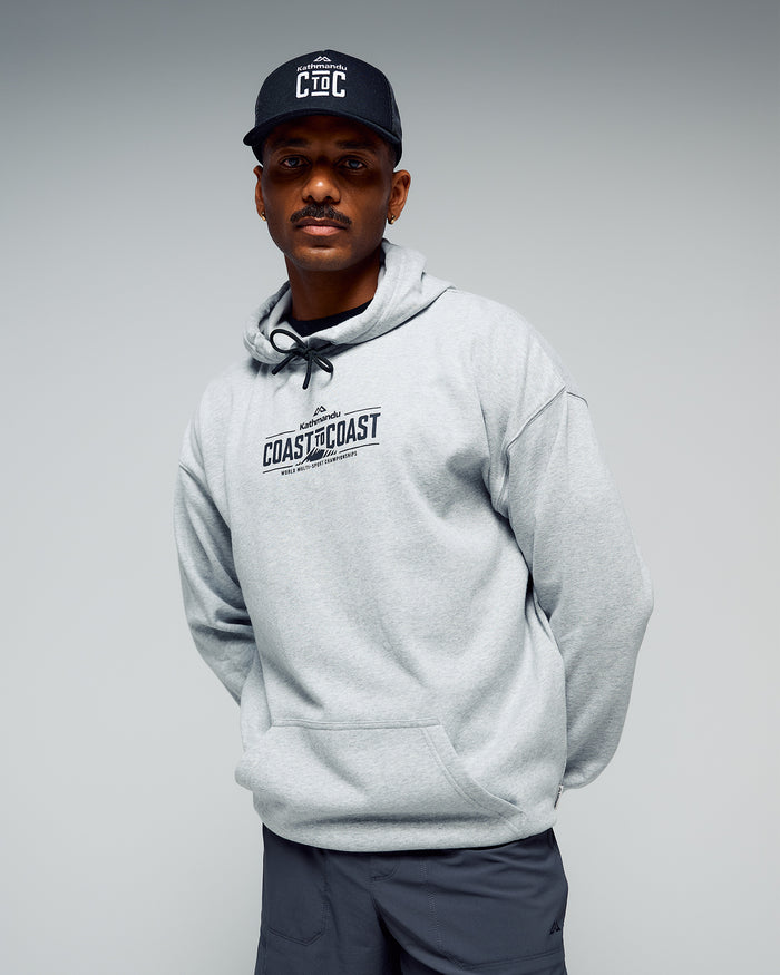 Coast To Coast - Unisex Hoodie V2 - Light Grey Marle
