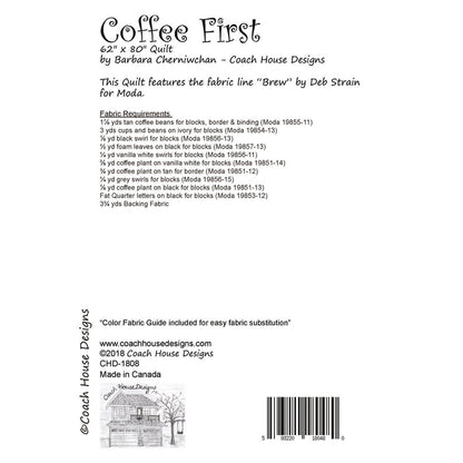 Coffee First Quilt Pattern