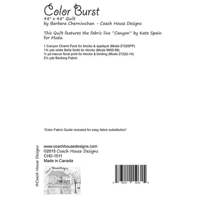 Color Burst Quilt Pattern