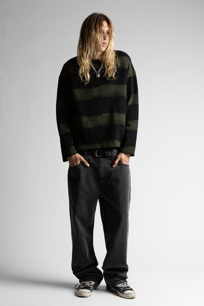 Crewneck Script Striped