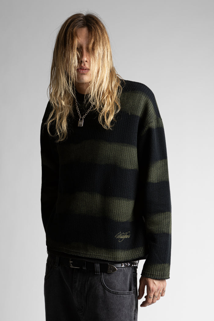 Crewneck Script Striped