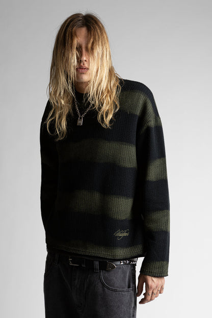 Crewneck Script Striped