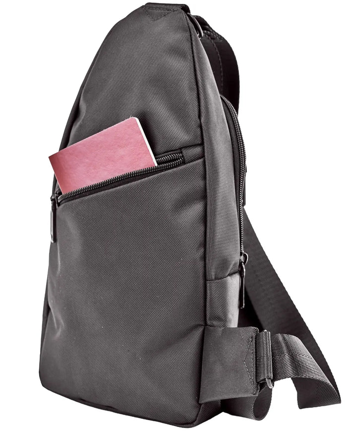 Plecak crossbody BRANT WINGS BLACK kieszen tylna