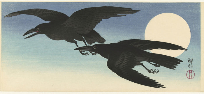 Crows at Full Moon by Ohara Koson, 1925