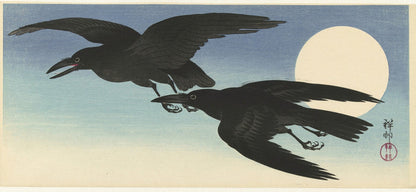 Crows at Full Moon by Ohara Koson, 1925