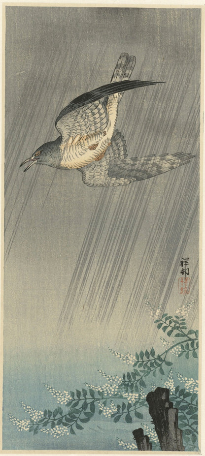 Cuckoo in Storm by Ohara Koson, 1925