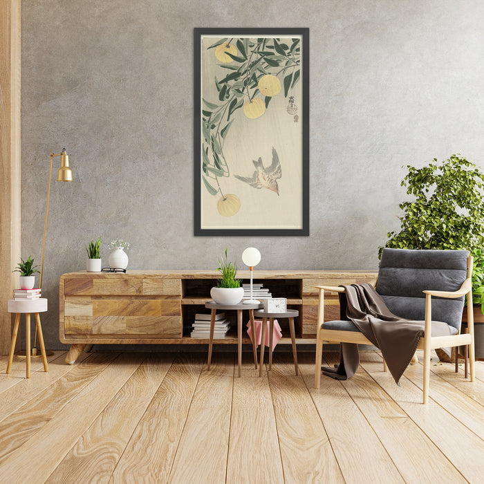 A framed image of