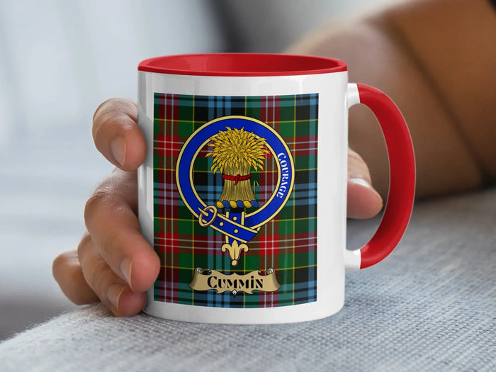 Cummin family crest ceramic mug for everyday coffee and tea